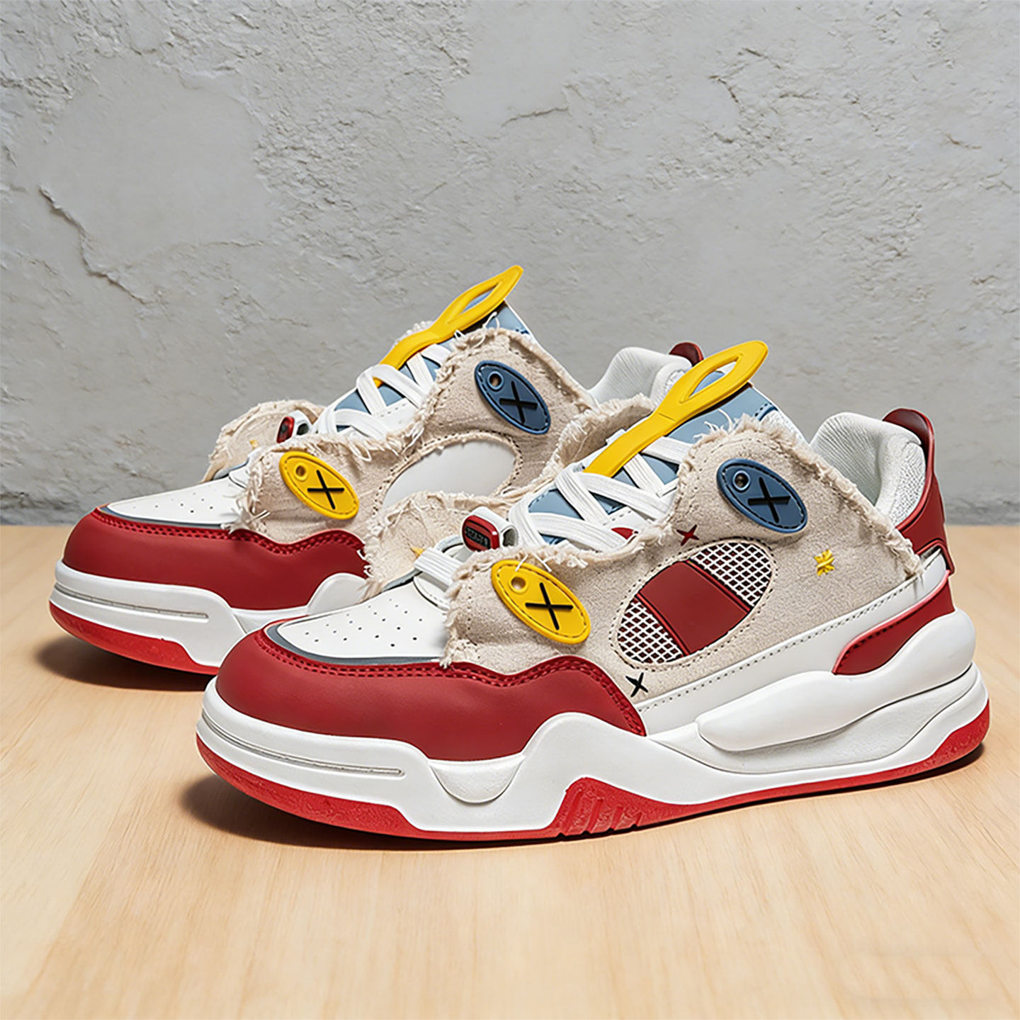 青少年鞋子男潮鞋百搭小众设计厚底面包鞋高级感时尚男生增高板鞋主图