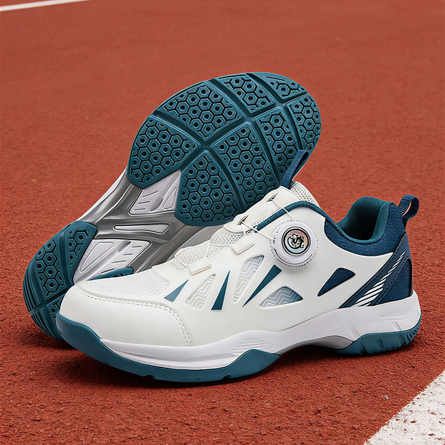 不系带男鞋软底轻便旋转扣羽毛球鞋男款专业青少年透气防滑运动鞋主图