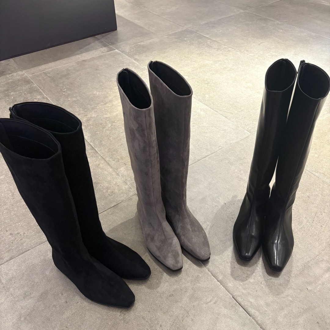 【shuge】穿搭博主人手一双~纯平底显瘦及膝靴不过膝气质百搭长靴主图