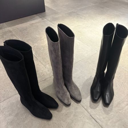 【shuge】穿搭博主人手一双~纯平底显瘦及膝靴不过膝气质百搭长靴