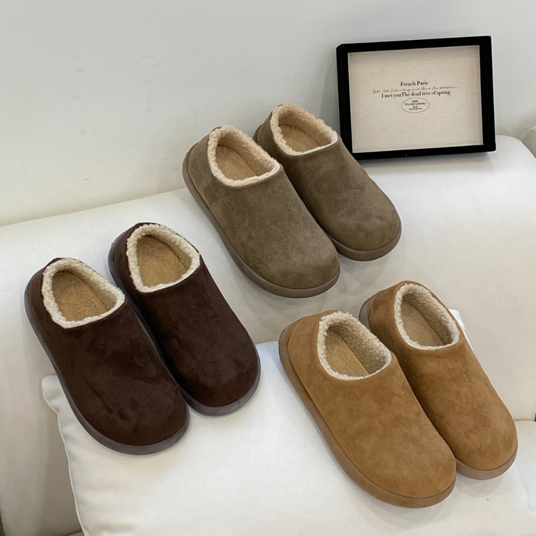 【大福专属】冬季加绒包头小土豆懒人穆勒鞋保暖舒适 主图
