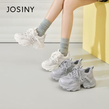 【流年2.0】卓诗尼2026新款厚底老爹鞋增高轻便防滑女鞋运动鞋透气