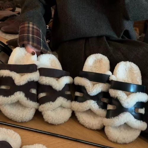 BAO/宝小姐福2025软底毛拖露趾舒适日常平底一字7800-1935主图