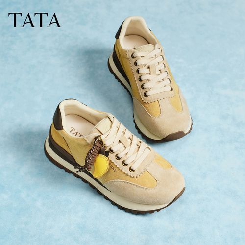 TATA他她2026春新款复古厚底阿甘鞋女舒适透气休闲运动鞋CJH02AM6主图