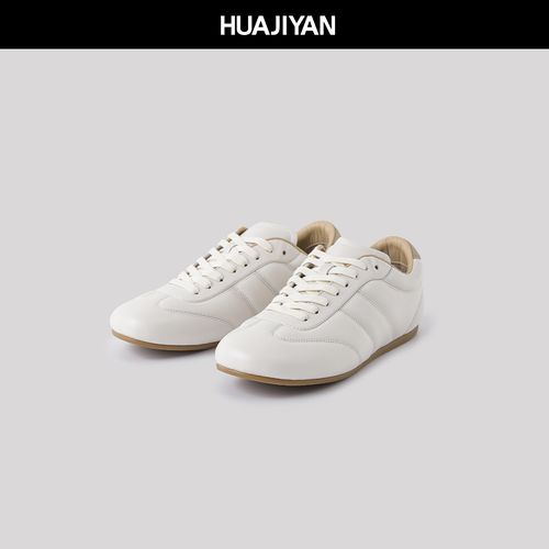 华吉言/HUAJIYAN【配饰系列】进口羊皮面牛皮里柔软透气休闲德训鞋主图