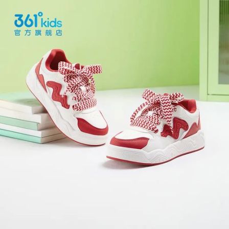 26春！361°kids官方儿童新款男女童甜美休闲复古板鞋