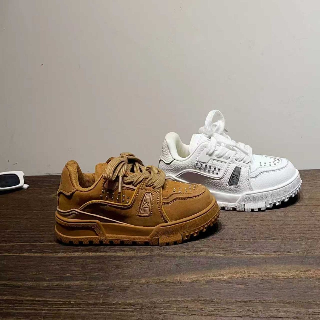 THE LUHAN【小胖丁】秋冬加绒百搭舒适鞋子韩版中大童板鞋2383主图