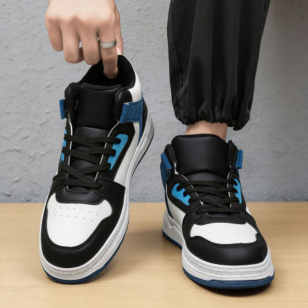 高筒aj男鞋2026新款青少年学生百搭运动潮鞋防水厚底大尺码中筒板鞋