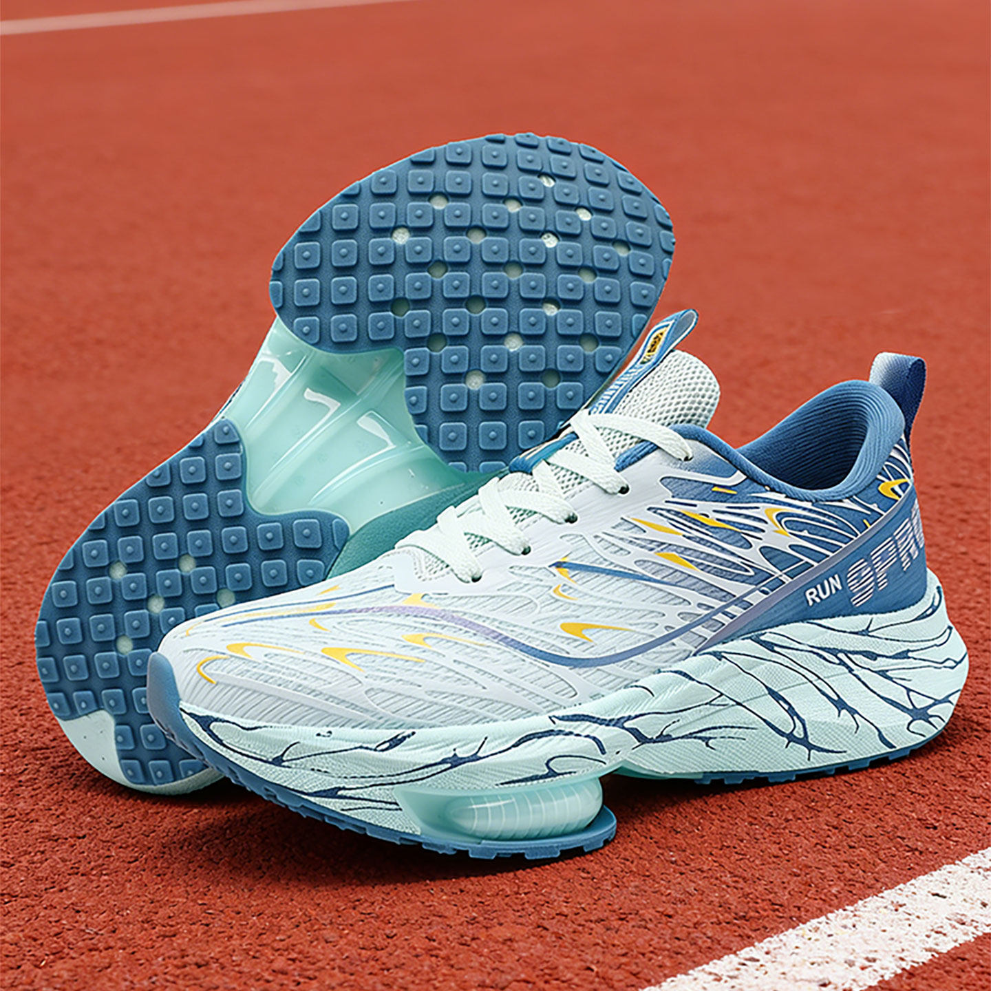 莆田运动鞋男款双网透气青少年初中生爆米花软底无碳板竞速跑步鞋主图