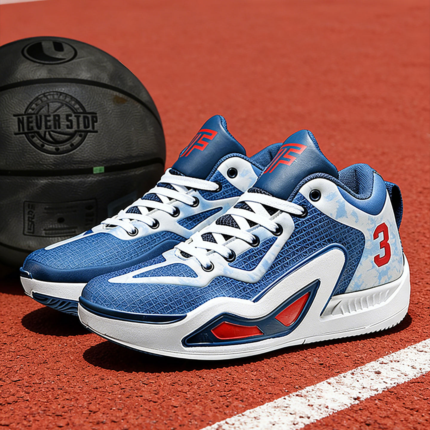 高筒篮球鞋青少年学生专业实战球鞋减震防滑男生时尚百搭运动潮鞋主图