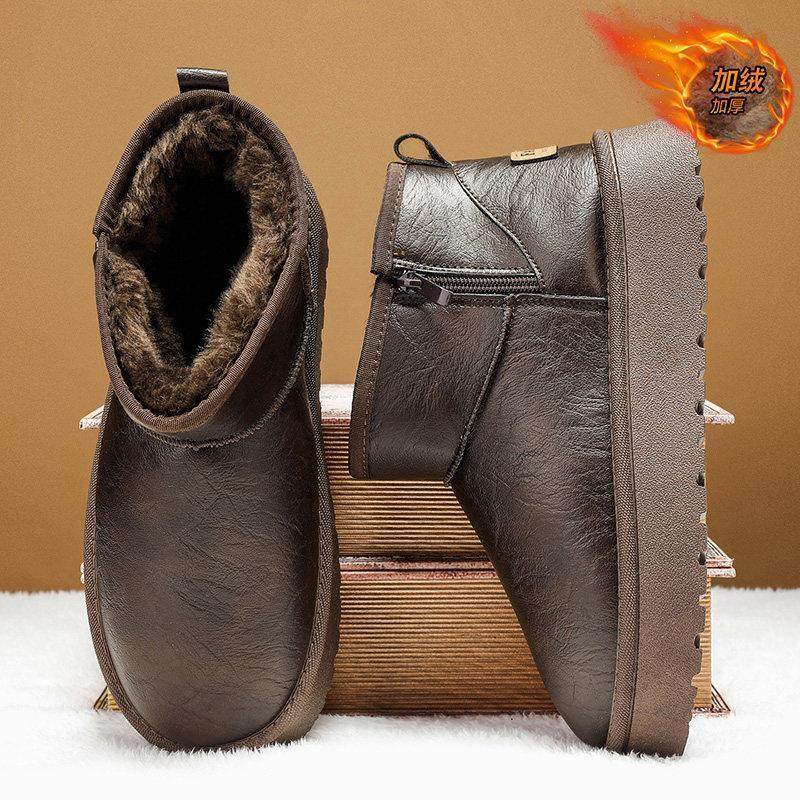 官网C&K雪地靴男冬季加绒加厚保暖防滑防水皮毛一体东北抗寒棉靴主图