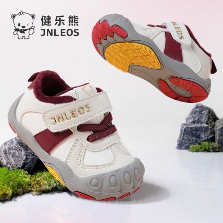 健乐熊2025冬款加绒保暖机能鞋男童运动棉鞋女宝宝学步鞋婴儿鞋子