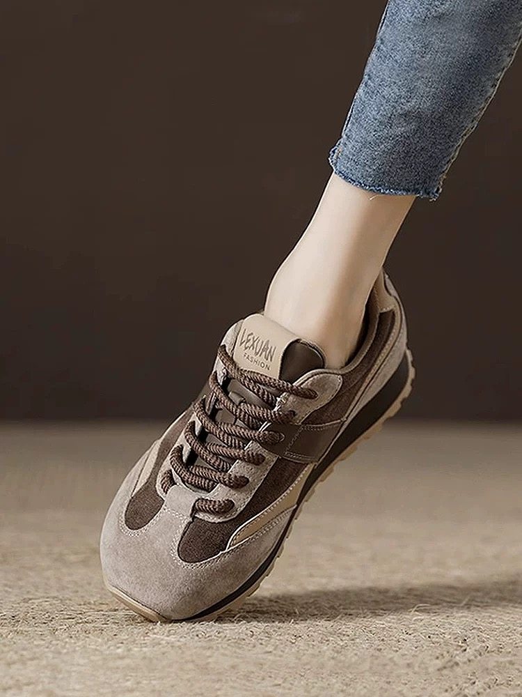 复古德训鞋女年秋季新款女鞋子爆款超火阿甘鞋轻便休闲运动鞋8016主图