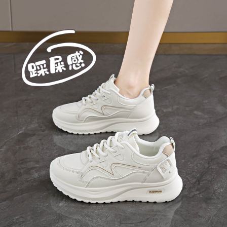 踩屎感时尚软底运动休闲鞋女2025秋冬新款百搭防水轻便跑步老爹鞋