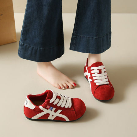 韩版时尚休闲德训鞋女款2025年秋冬季新款百搭潮流平底运动板鞋子