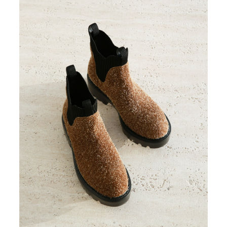 时髦人气【王炸奢意/长毛/進口雪花牛猄】卓越/厚底/切尔西短靴
