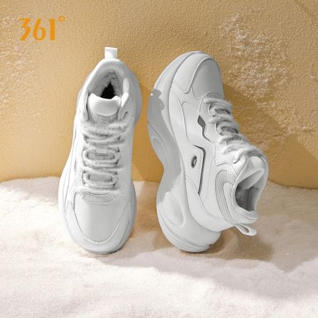 【361°】女加毛加厚运动舒适减震时尚休闲鞋682542220A