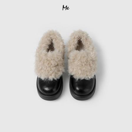 ME【真皮泰迪玛丽珍鞋（加绒）】重磅小牛皮时尚保暖毛绒鞋子MESA6620