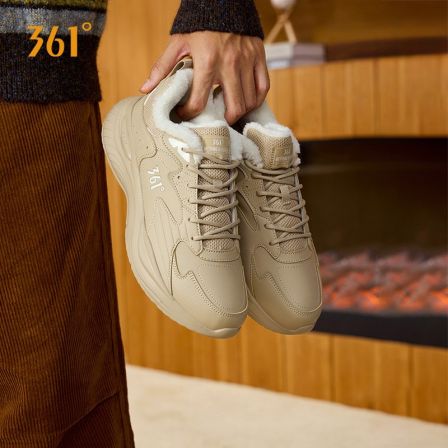 【361°】情侣加毛运动时尚舒适时尚休闲鞋672536708BF/682536708BF