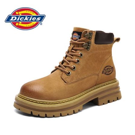 Dickies男鞋冬季加绒保暖二棉鞋靴子户外登山马丁靴复古大黄靴