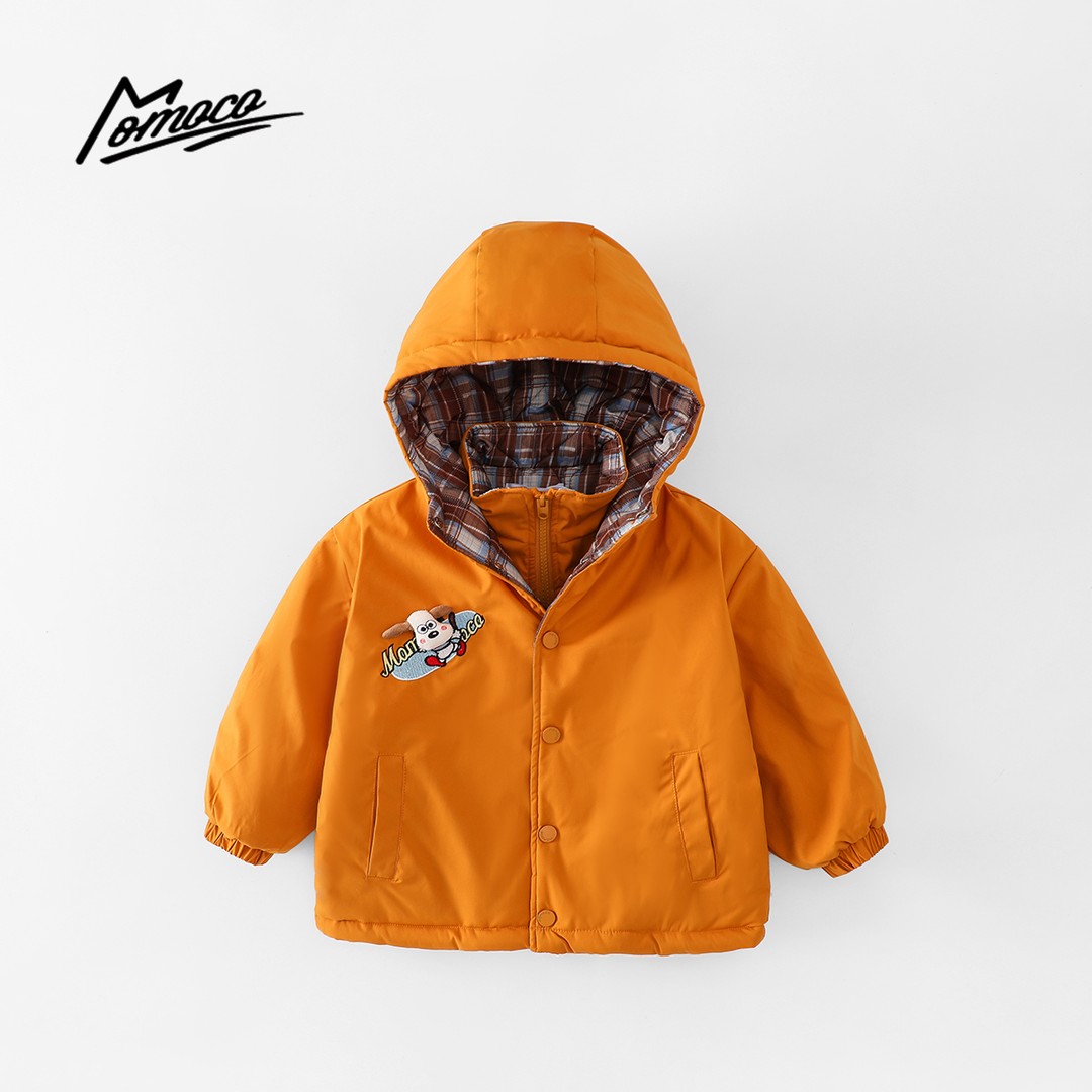 MOMOCO冬季新款男童时尚假两件棉服潮流休闲外套77430107018主图