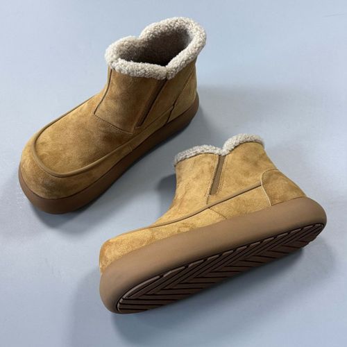 冬季高帮棉鞋加绒加厚套脚大头雪地靴大土豆勃肯保暖东北马丁靴男主图