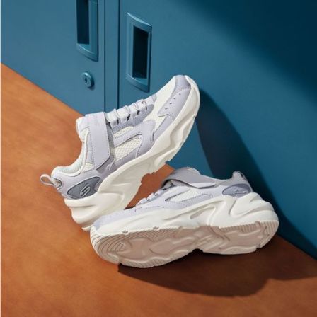 【BY】【踏浪熊】秋冬斯凯奇儿童童鞋女童拼接跑步休闲运动鞋303967L