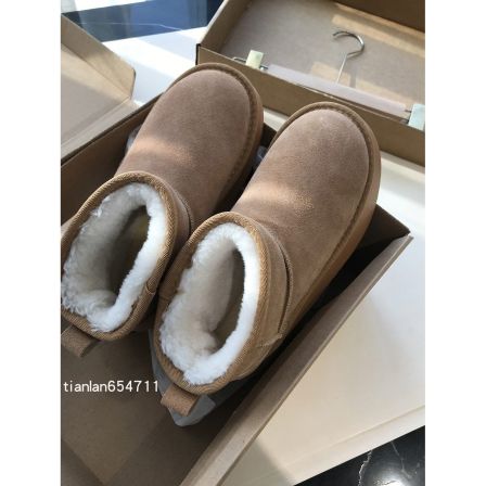 捡大漏~可以美美哒过年穿！加绒加厚反绒牛皮小短靴厚底雪地靴