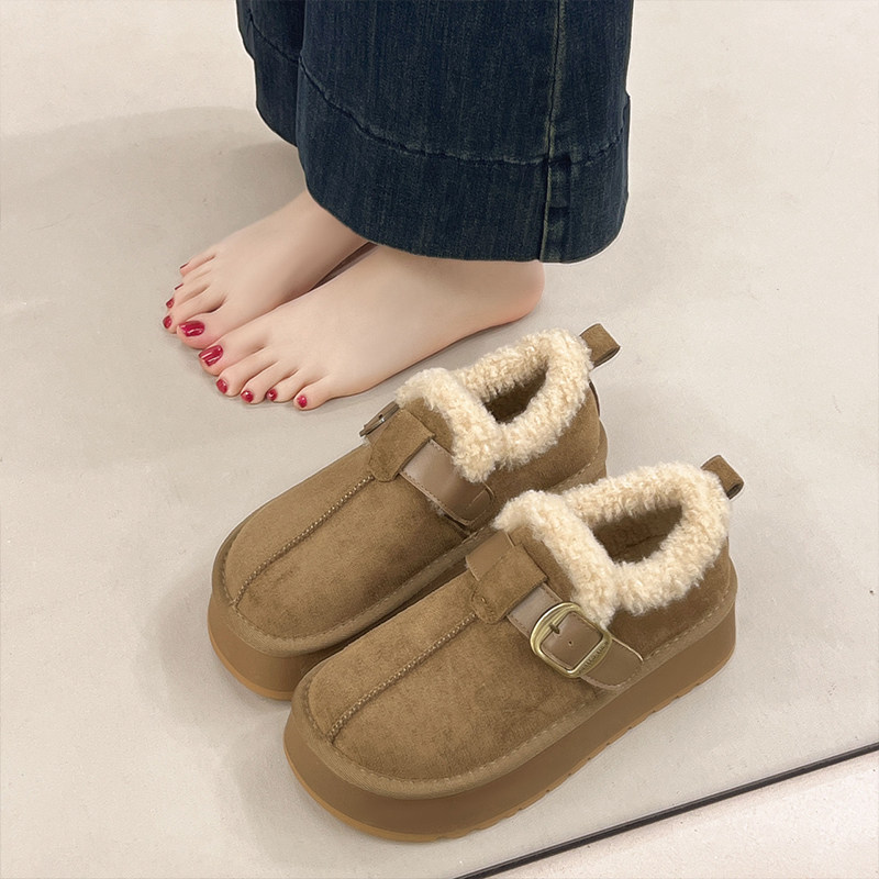 厚底增高5cm全包勃肯鞋女2026年新款春季一脚蹬外穿防滑乐福鞋女主图