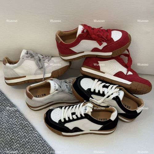 【soso】26ss｜3cm秋季阿甘鞋百搭ins拼色潮流厚底时尚休闲鞋7281主图