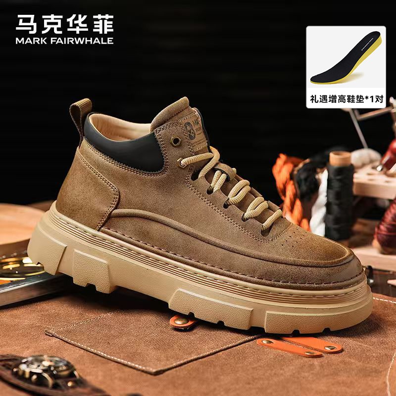 【MarkFairwhale马克华菲】马丁靴鞋子男户外休闲男靴冬季复古皮靴主图