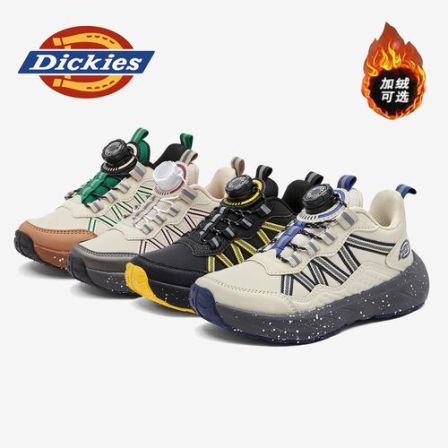 Dickies【加绒可选】童鞋秋冬新款儿童运动鞋透气软底小学生跑步鞋