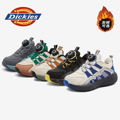 Dickies【加绒可选】儿童轻跑运动鞋秋冬加棉保暖童鞋厚底运动鞋主图