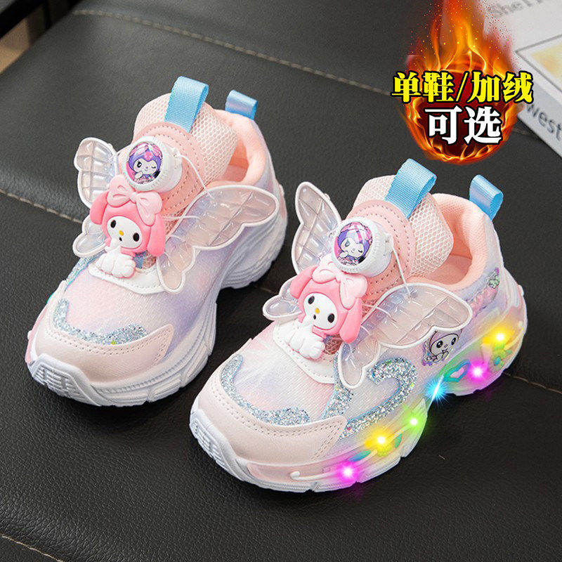 官网C&K女童鞋子运动鞋2026春季新款儿童老爹鞋发光软底女孩宝宝主图