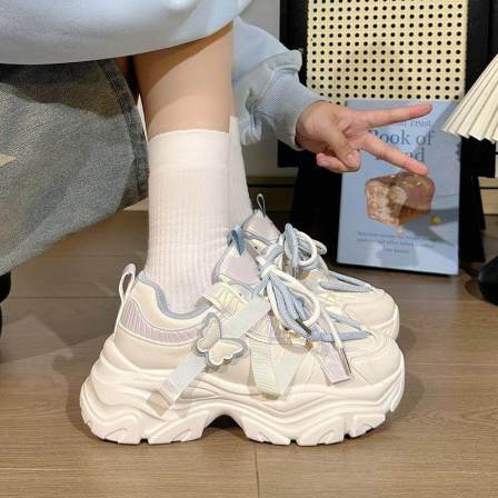 官网C&K女童蝴蝶老爹鞋2026春夏季爆款中大童女孩学生儿童运动鞋