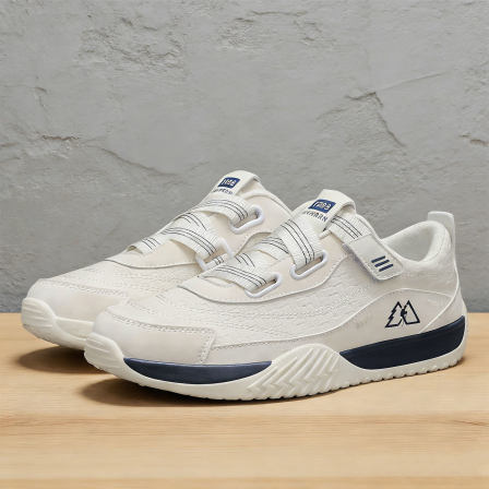 魔术贴小白鞋懒人不系带运动鞋休闲百搭男士透气轻便防滑平底板鞋