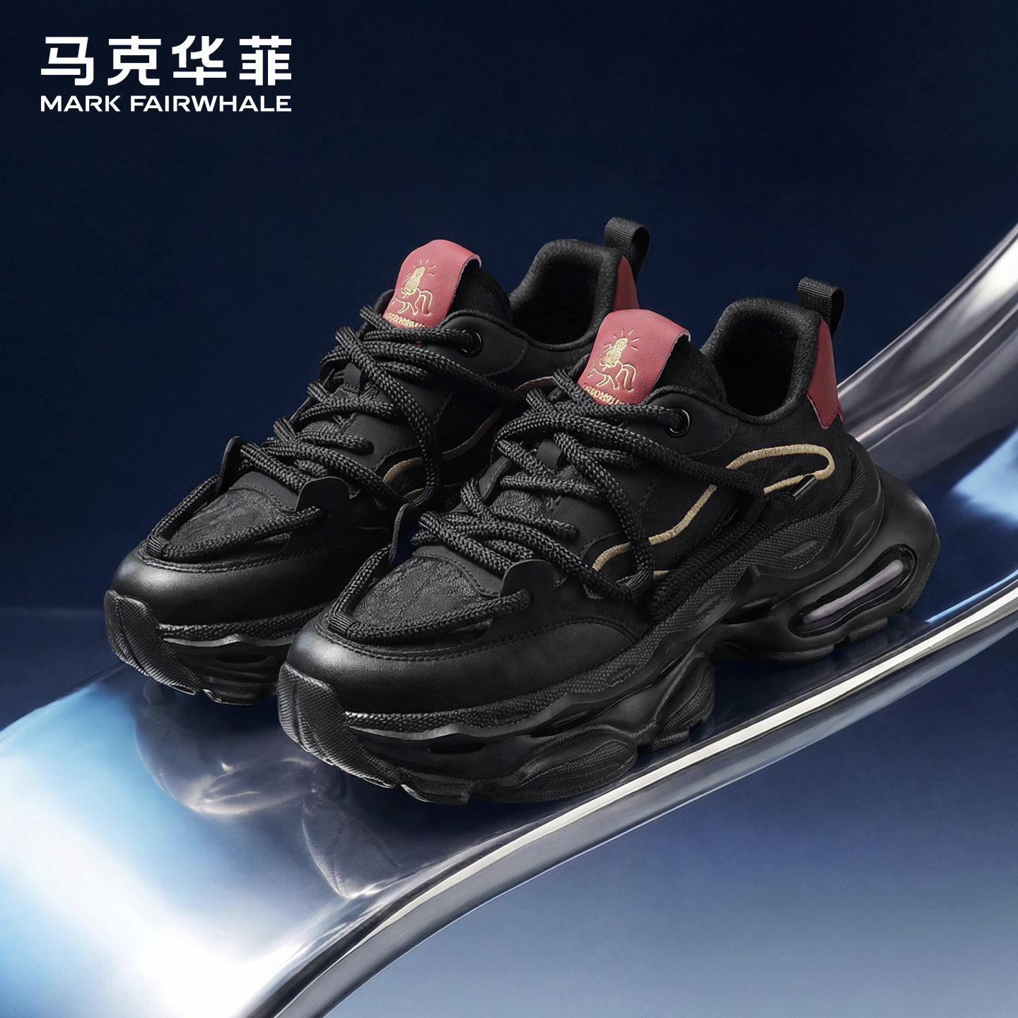 马克华菲老爹鞋男士2026新款轻便增高鞋子男鞋高级软底运动休闲鞋主图