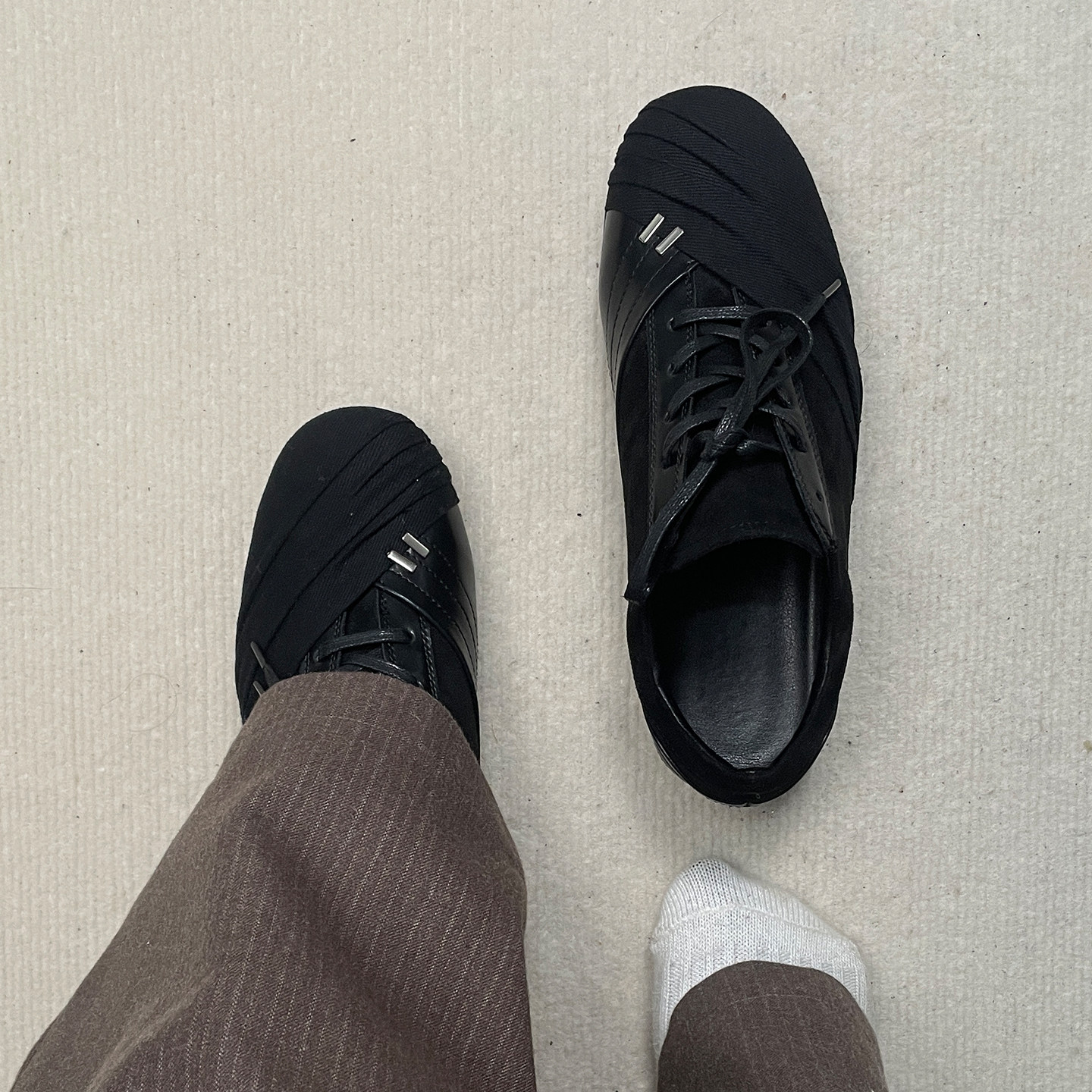 德训鞋老钱极简风男女款阿甘鞋通勤薄底系带舒适百搭运动休闲皮鞋主图