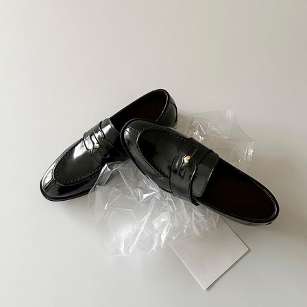 羊皮版~英伦风真皮复古通勤深口小皮鞋女小个子一脚蹬百搭乐福鞋