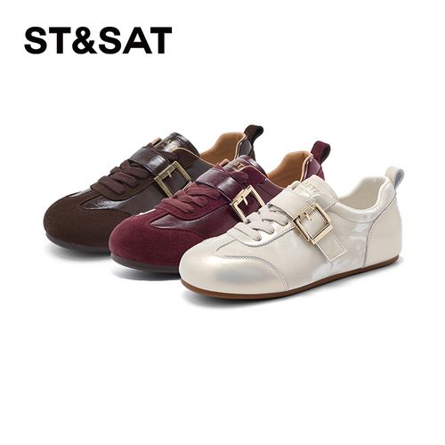 星期六时尚德训鞋女2026春季新款舒适复古运动百搭户外休闲阿甘鞋主图