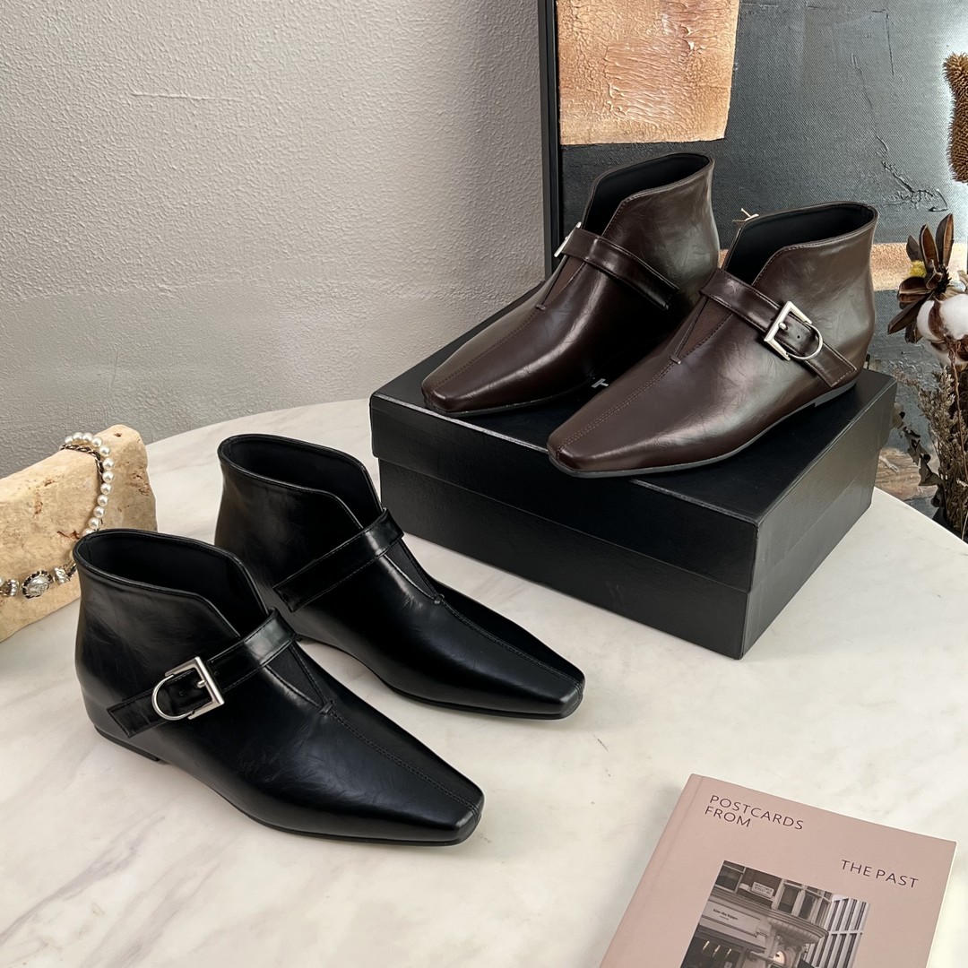 糖糖「摩登银扣短靴」26年新款高级质感时尚显高银扣显瘦;FCX31001主图