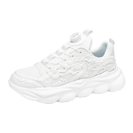 国潮男鞋2026马年新款红鞋男士旋转扣透气防滑全红色运动鞋