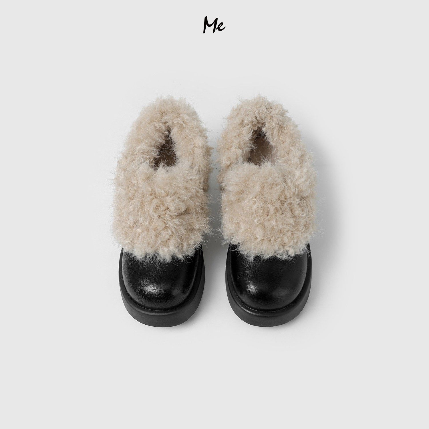 ME【真皮泰迪玛丽珍鞋（加绒）】重磅小牛皮时尚毛绒鞋子MESA6620主图