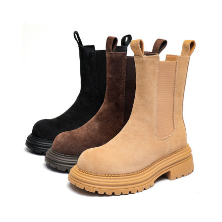 【所有女生直播间】红蜻蜓时尚百搭烟筒靴秋冬加绒保暖时装靴子女