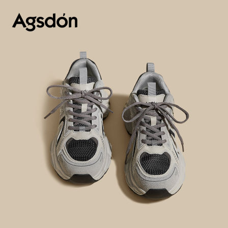 奥古狮登厚底老爹鞋女2026新款春季小个子增高鞋软底不累脚运动鞋