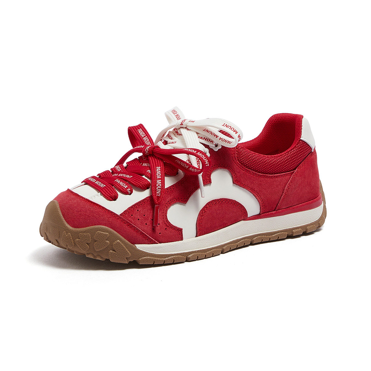 1熊猫X骆驼 撞色鸳鸯鞋带运动休闲德训鞋主图