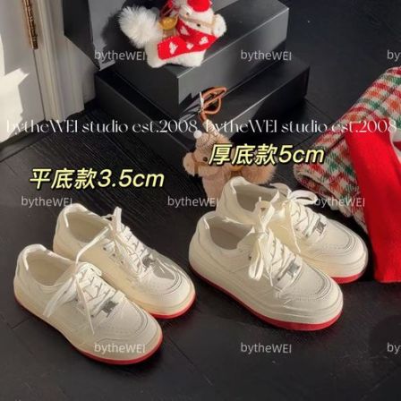 bytheWEI【红底小白鞋】2026春季新款红色小白鞋本命年板鞋休闲鞋女