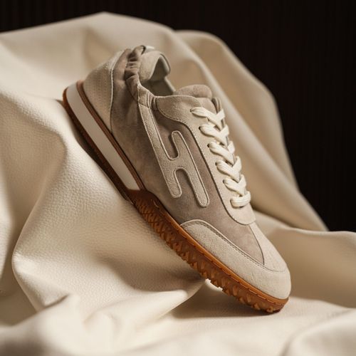 复古休闲运动跑鞋H时尚德训百搭男鞋真皮老钱风舒适四季男士潮鞋主图