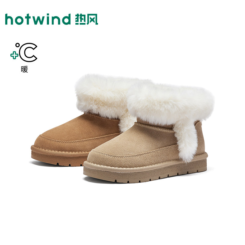 热风2025年冬季新款女士时尚雪地靴主图