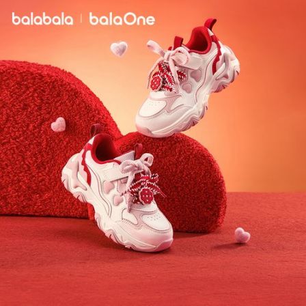 【balaOne】巴拉巴拉童鞋儿童运动鞋女童跑步鞋秋冬2026新款防滑